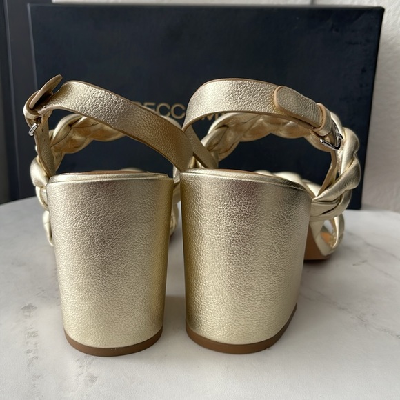 Rebecca Minkoff New Candance Gold Heels Size 10.5 - Picture 4 of 5